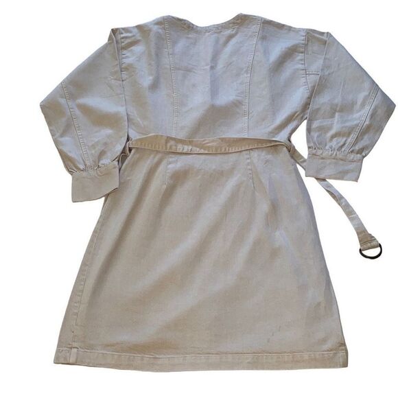 YFB NWT Zeplin Cotton Belted Jacket/ Shacket Dress Beige Downtown/ Clean Girl M - Picture 4 of 10